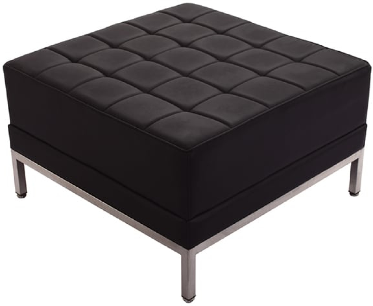 Табуретка RFG Neo, квадратна, екокожа, 700 х 700 х 450 mm, черенна ниска цена с бърза доставка - BestPC.BG