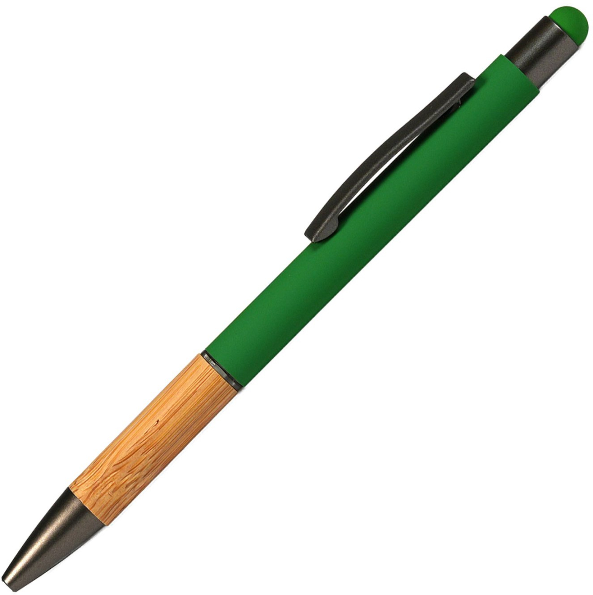 Office 1 Химикалка Touch, метална, гумирана, зеленана ниска цена с бърза доставка - BestPC.BG