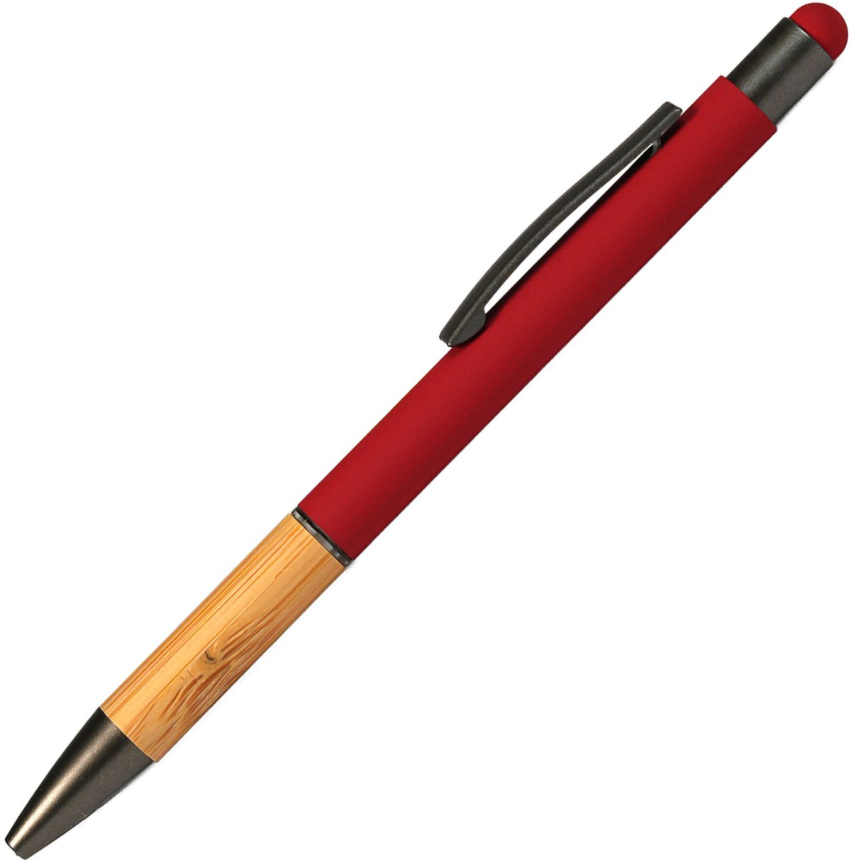 Office 1 Химикалка Touch, метална, гумирана, червенана ниска цена с бърза доставка - BestPC.BG