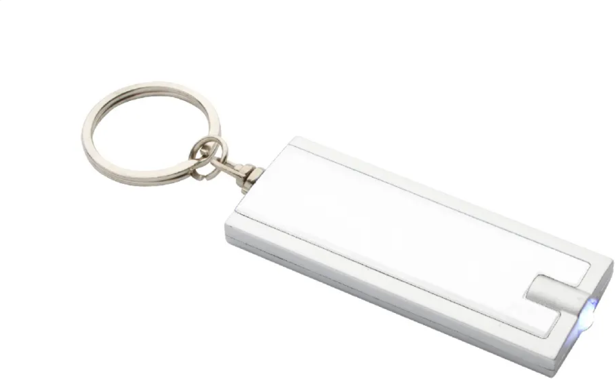 Cool Ключодържател Urban, с LED фенерче, рециклирана ABS пластмаса, с батерия, бялна ниска цена с бърза доставка - BestPC.BG