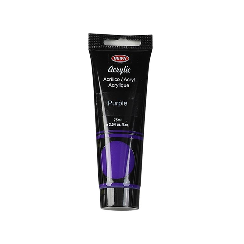 Beifa Акрилна боя, в тубичка, 75 ml, виолетована ниска цена с бърза доставка - BestPC.BG