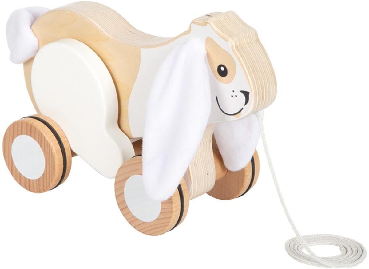 Small Foot Зайче за дърпане, дървено, с шумящи ушина ниска цена с бърза доставка - BestPC.BG