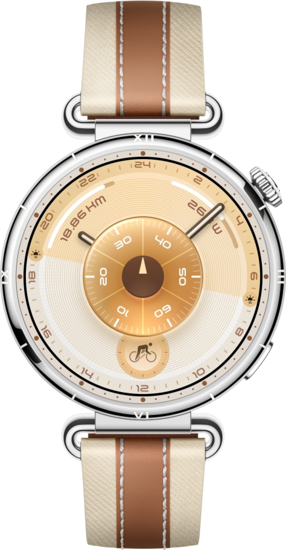 Смарт часовник Huawei Watch GT6, Konsu-B19W, 1.32" AMOLED Дисплей, GPS, Bluetooth 6.0, 5ATM, IP68, IP69, ССребрист/Кафявна ниска цена с бърза доставка - BestPC.BG