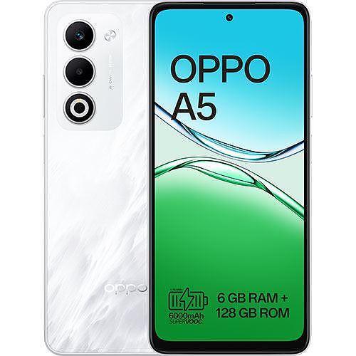 Смартфон Oppo A5 4G, 6.67″ IPS LCD, Snapdragon 6s 4G Gen1, 6 GB RAM, 128 GB, 50 MP, 6000 mAh, Mist Whiteна ниска цена с бърза доставка - BestPC.BG