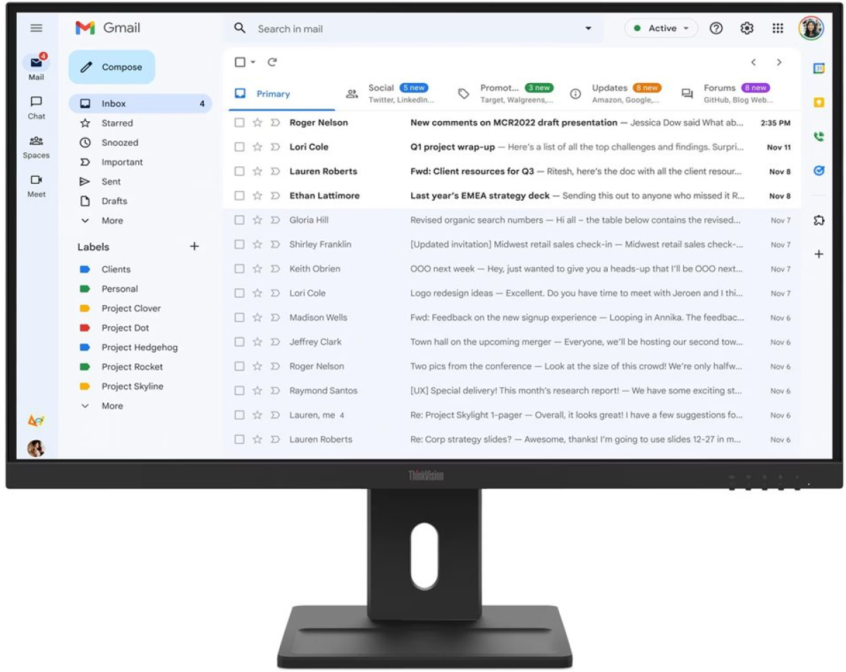 Монитор LENOVO ThinkVision E27-40, 27inch, IPS, 16:9, 1920x1080, 100Hz, 350cd-m2,4ms, 1xHDMI 1.4, 1xDP 1.2 99, sRGB, черенна ниска цена с бърза доставка - BestPC.BG