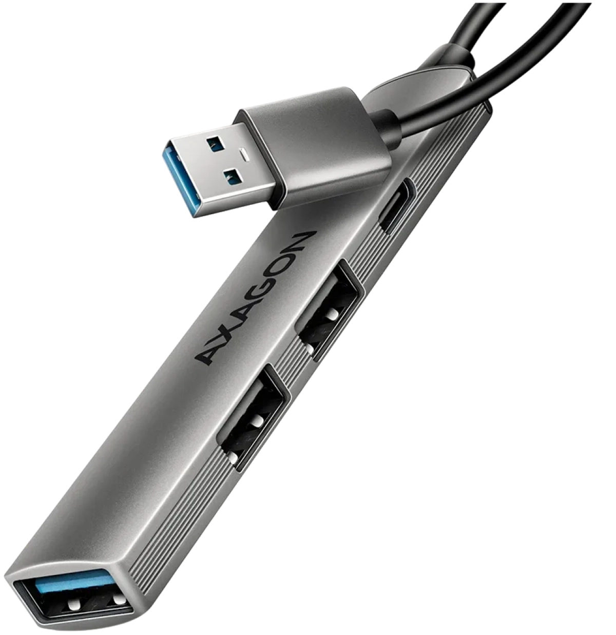 USB Хъб AXAGON HUE-STA ALU STRIP USB-A Hub, 4 Портана ниска цена с бърза доставка - BestPC.BG