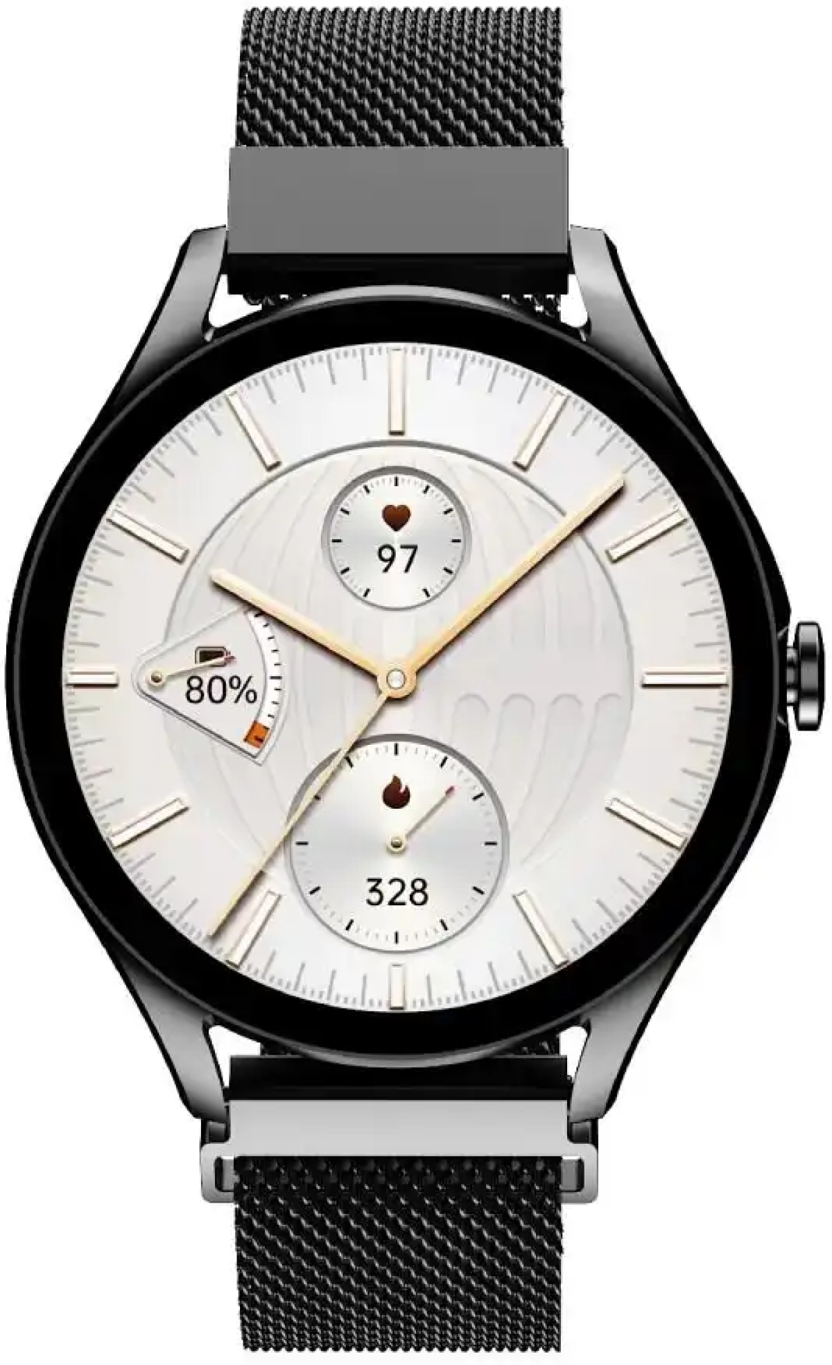 Смарт часовник HiFuture Aura 2, 1.32" AMOLED, Bluetooth Call, 3D User Interface, 1ATM Водоустойчив, Черенна ниска цена с бърза доставка - BestPC.BG