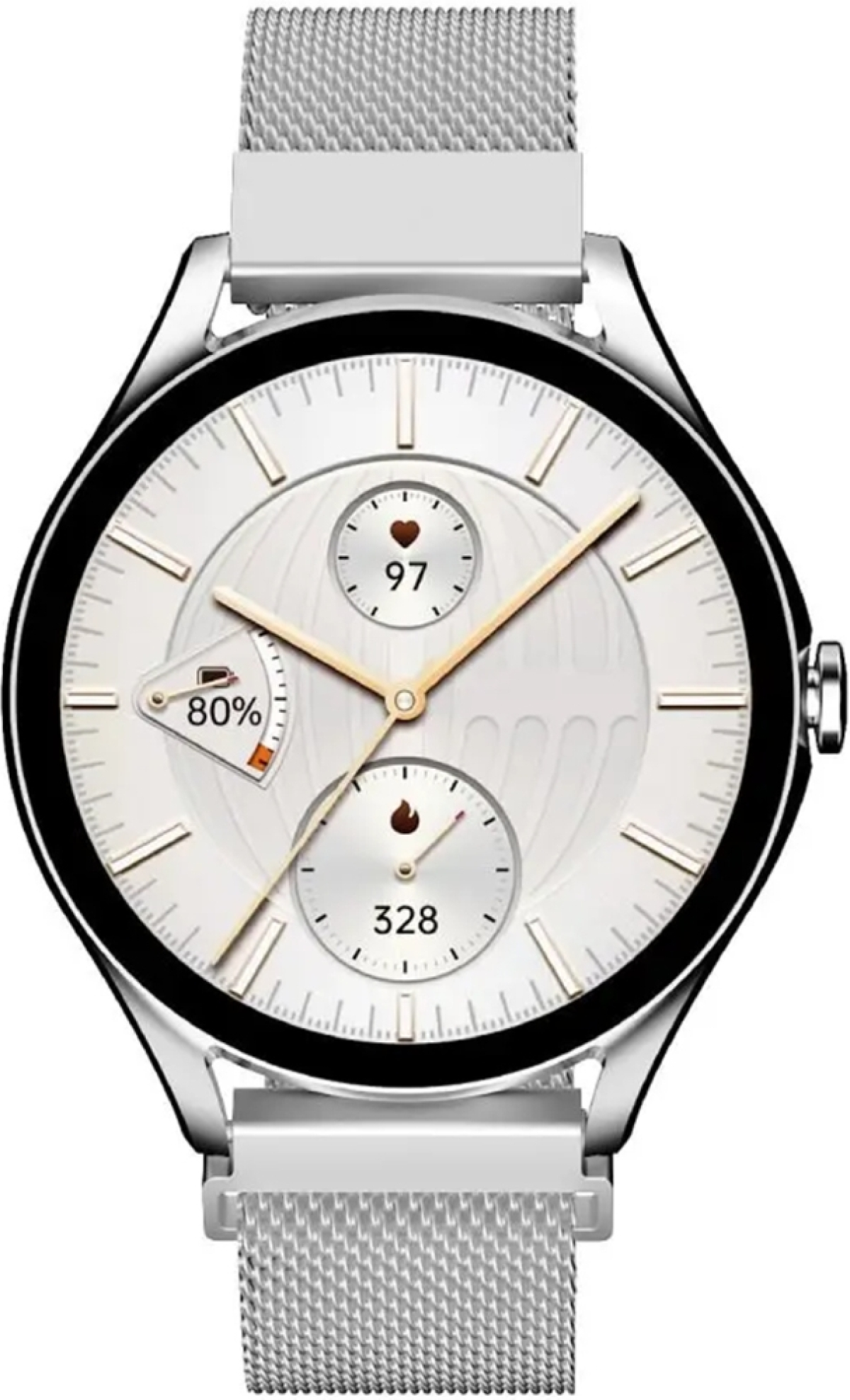 Смарт часовник HiFuture Aura 2, 1.32" AMOLED, Bluetooth Call, 3D User Interface, 1ATM Водоустойчив, Сребристна ниска цена с бърза доставка - BestPC.BG