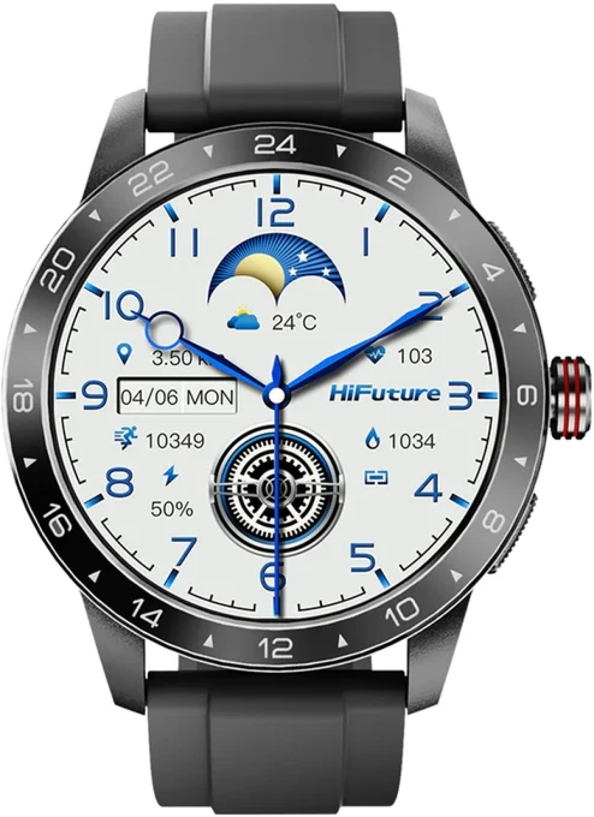 Смарт часовник HiFuture Flex 2, 1.39" FHD, Bluetooth Call, IP68 Водоустойчив, Черенна ниска цена с бърза доставка - BestPC.BG