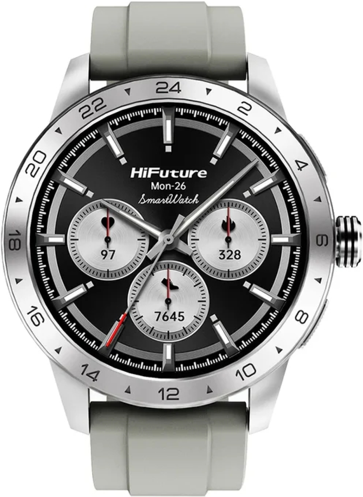 Смарт часовник HiFuture Flex 2, 1.39" FHD, Bluetooth Call, IP68 Водоустойчив, Сребристна ниска цена с бърза доставка - BestPC.BG