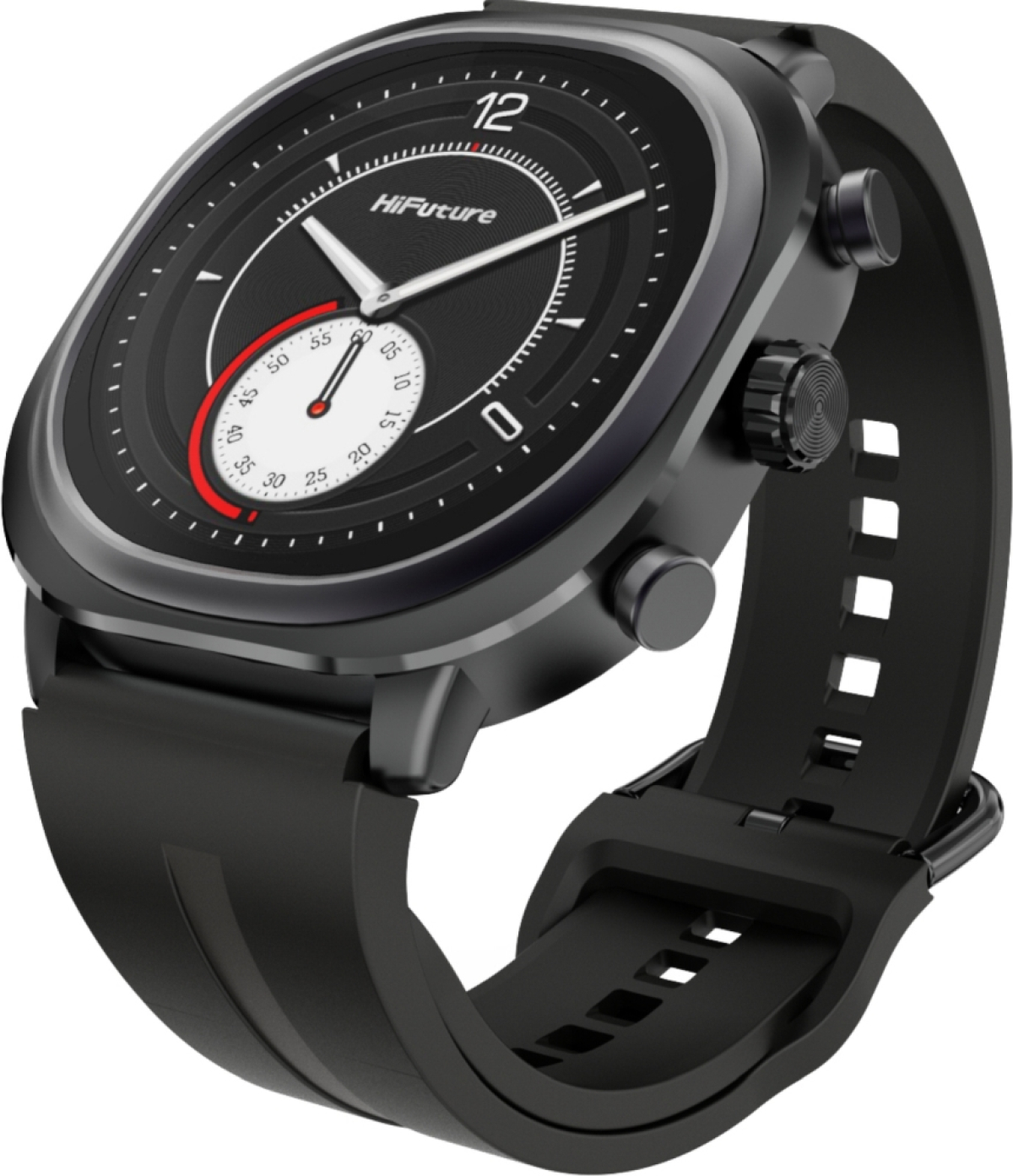 Смарт часовник HiFuture AIX Lite, 1.43" AMOLED, Bluetooth Call, 1ATM Водоустойчив, Черенна ниска цена с бърза доставка - BestPC.BG