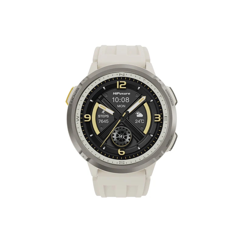 Смарт часовник HiFuture MIX3, 1.43" AMOLED, Bluetooth Call, 3ATM Водоустойчив, Бежовна ниска цена с бърза доставка - BestPC.BG