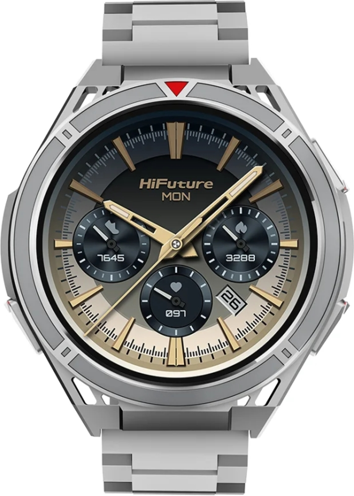 Смарт часовник HiFuture Active, 1.43" AMOLED, Dual Band GPS + Compass + Altimeter, Bluetooth Call, 5ATM Водоустойчив, Сребристна ниска цена с бърза доставка - BestPC.BG