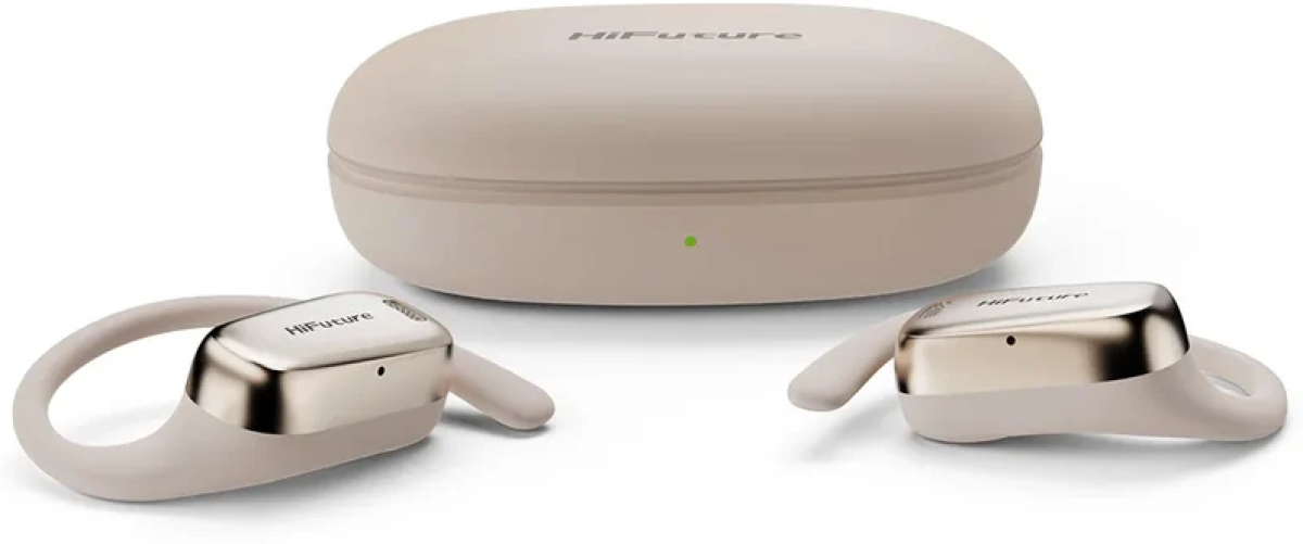 Слушалки HiFuture Sonify, Open Ear Comfort, Bluetooth 5.4, До 20 Часа Възпроизвеждане, IPX5 Водоустойчиви, Бежовна ниска цена с бърза доставка - BestPC.BG