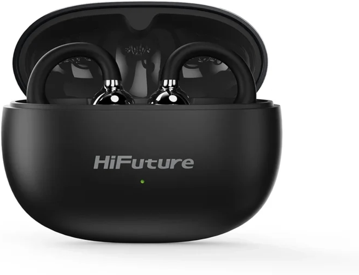 Слушалки HiFuture FlexClip, Bluetooth 5.4, 4 Mics ENC Calling System, До 30 Часа Възпроизвеждане, IPX5 Водоустройчиви, Черенна ниска цена с бърза доставка - BestPC.BG