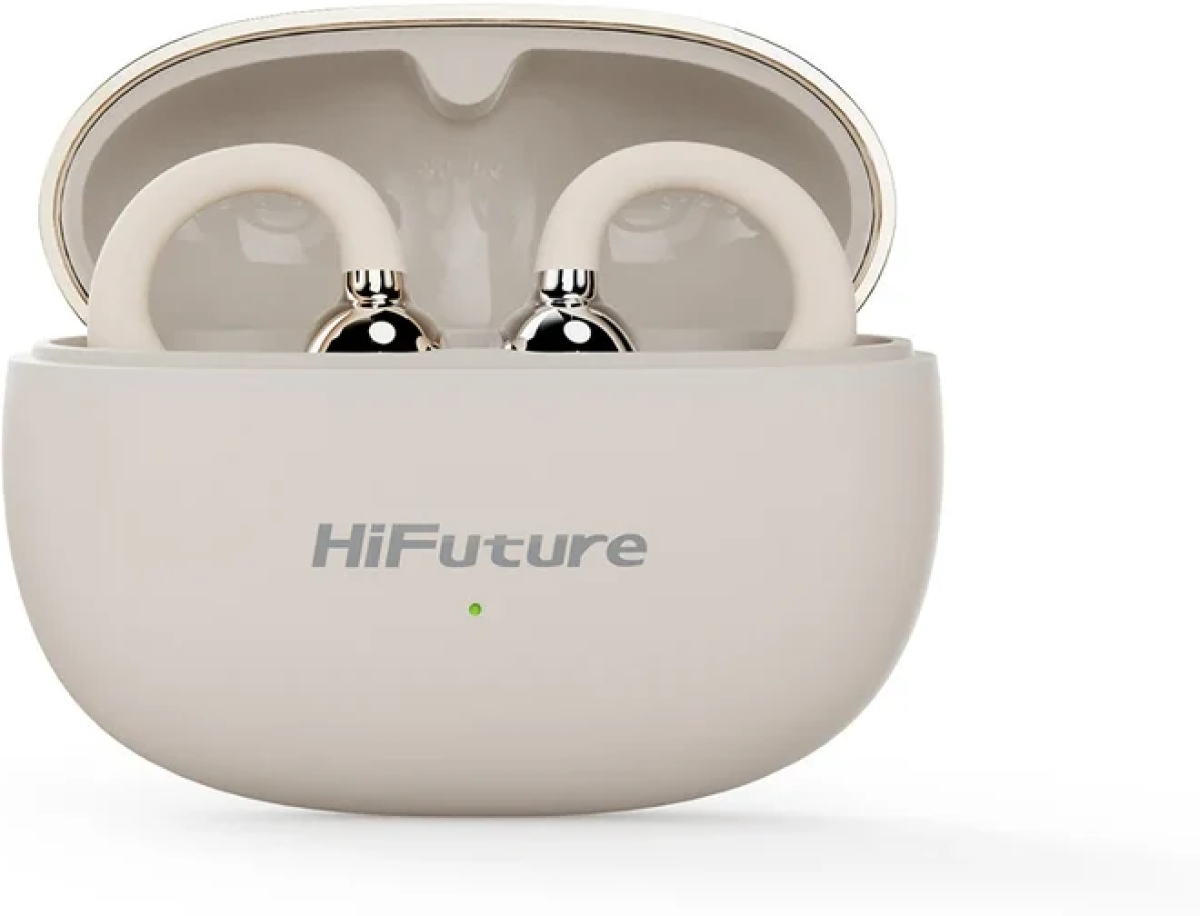 Слушалки HiFuture FlexClip, Bluetooth 5.4, 4 Mics ENC Calling System, До 30 Часа Възпроизвеждане, IPX5 Водоустройчиви, Златенна ниска цена с бърза доставка - BestPC.BG