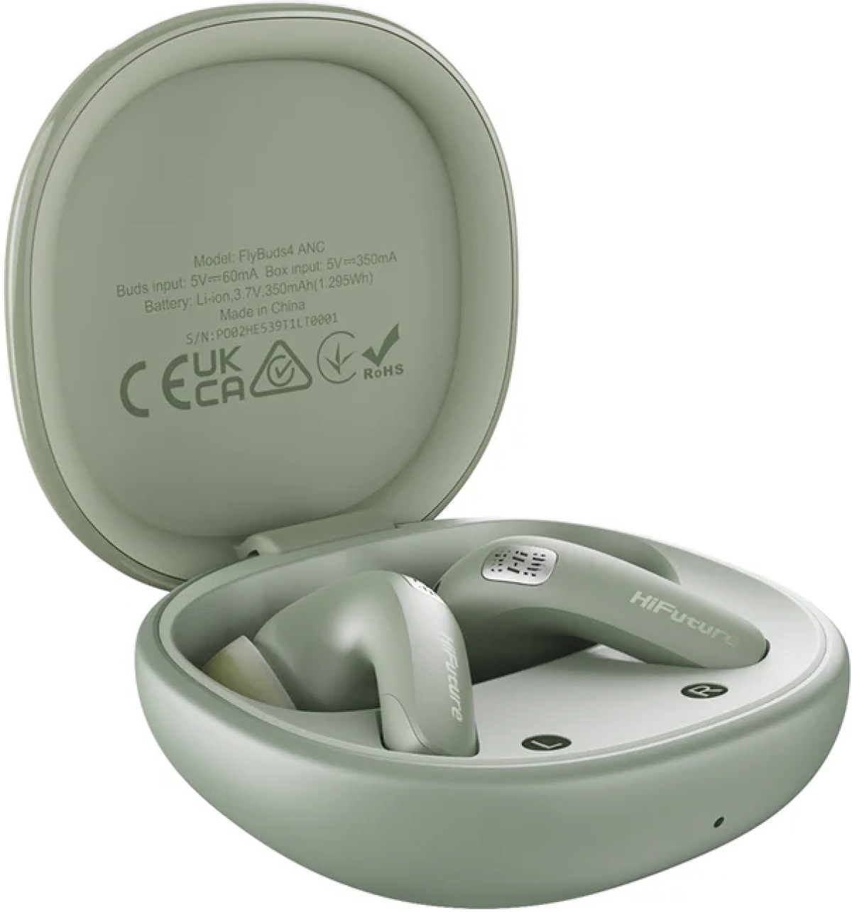 Слушалки HiFuture FlyBuds 4 ANC, Active Noise Cancelling, Bluetooth 5.4, До 10 Часа Възпроизвеждане, IPX5 Водоустойчивост, Зеленна ниска цена с бърза доставка - BestPC.BG