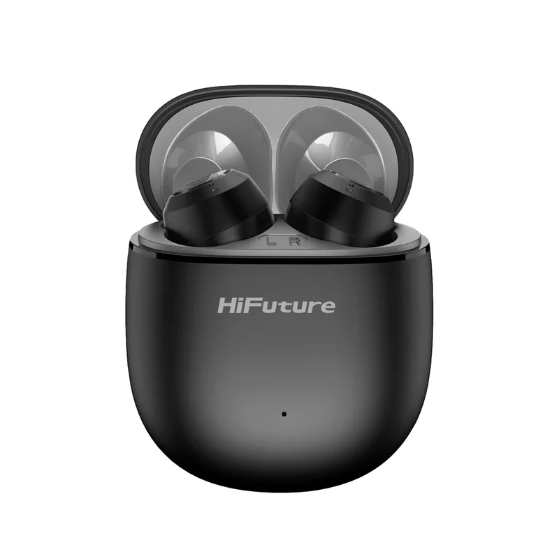 Слушалки HiFuture SonicAir, 4MICS ENC, 35 Часа Възпроизвеждане на Музика, Bluetooth 5.3, 10MM Driver, Soft Bass, Comfort Fit, Черенна ниска цена с бърза доставка - BestPC.BG