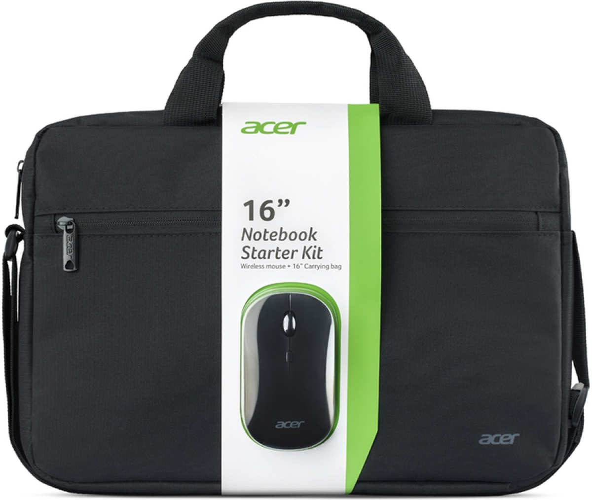 Чанта за лаптоп Acer, 16\'\', Комплект с безжична мишка, Черенна ниска цена с бърза доставка - BestPC.BG