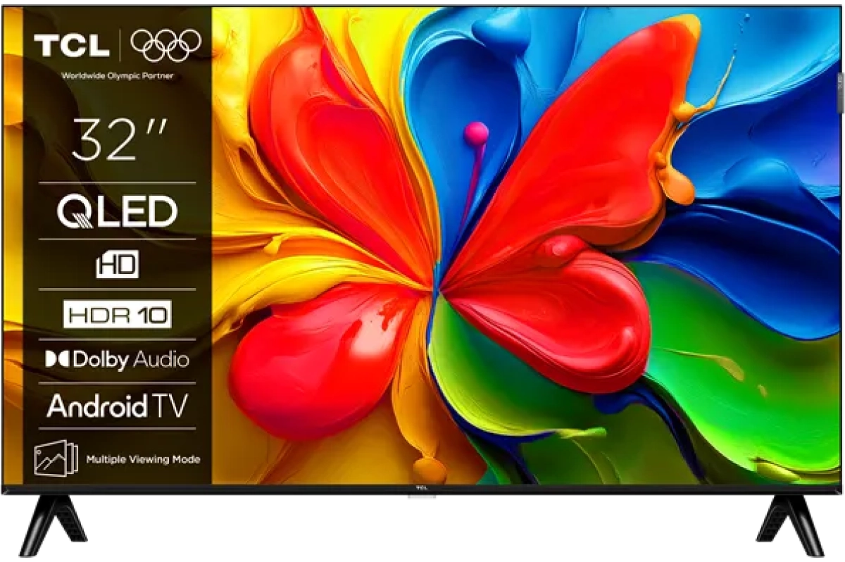 Телевизор TCL 32S4K, 32inch, HD, QLED, Google TV, Dolby Audio 2x8w, Ultra Wide Color Gamut, HDR10, HDMI, USB, черенна ниска цена с бърза доставка - BestPC.BG