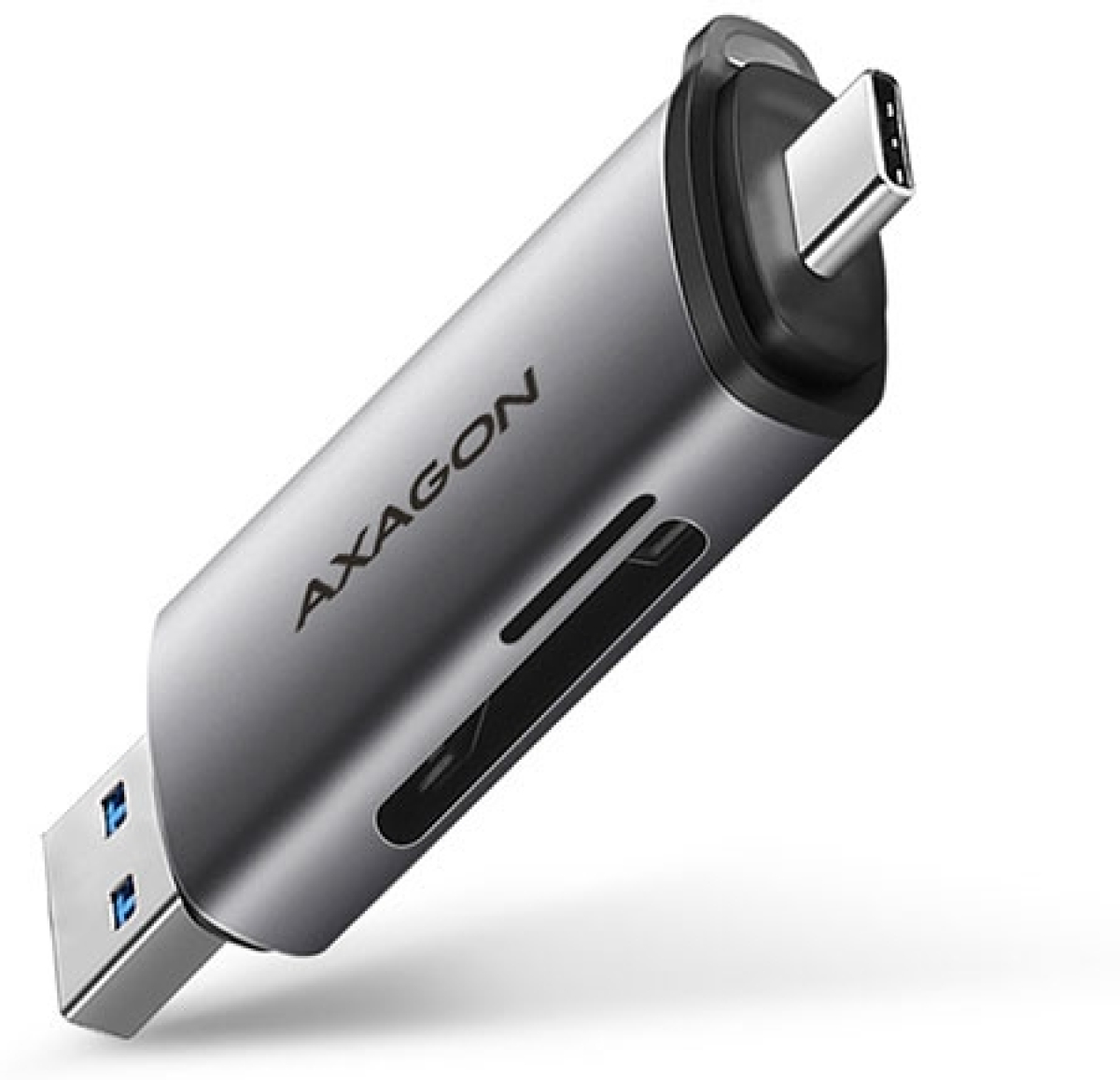 Картов четец AXAGON CRE-SAC, USB-A/USB-C, SD/microSD, 5Gbps, черенна ниска цена с бърза доставка - BestPC.BG