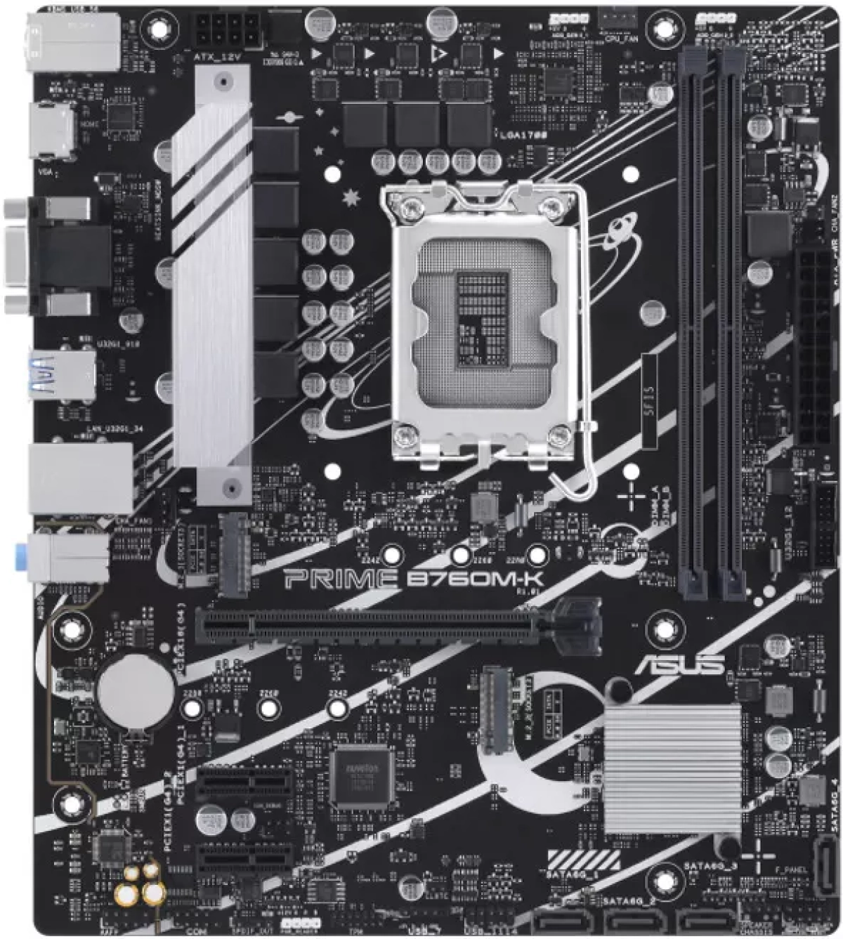 Дънна платка ASUS PRIME B760M-K, B760, LGA1700, mATX, 2x DDR5, 2x M.2, HDMI/VGA, 2.5G LANна ниска цена с бърза доставка - BestPC.BG