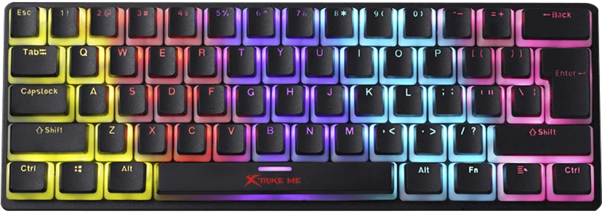 Xtrike ME геймърска механична клавиатура Gaming Mechanical keyboard 61 keys TKL - GK-985P - RED switches (English)на ниска цена с бърза доставка - BestPC.BG