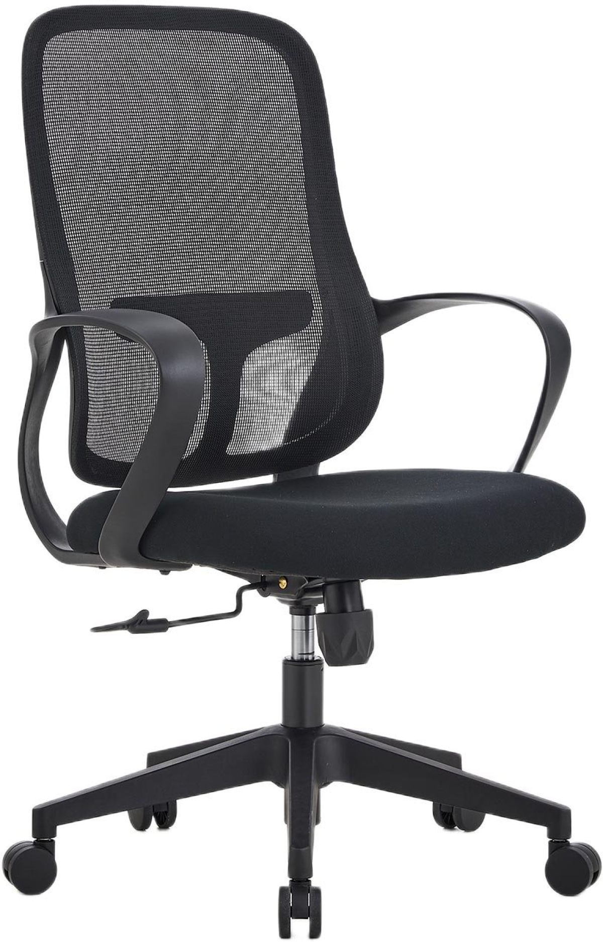 Работен стол RFG Mojito W, дамаска и меш, полиамидна основа, до 120 kg, черна облегалка, черна седалкана ниска цена с бърза доставка - BestPC.BG