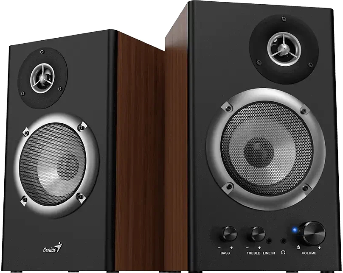 Genius тонколони Speakers 2.0 - SP-HF1200B - 36W RMS, Woodна ниска цена с бърза доставка - BestPC.BG
