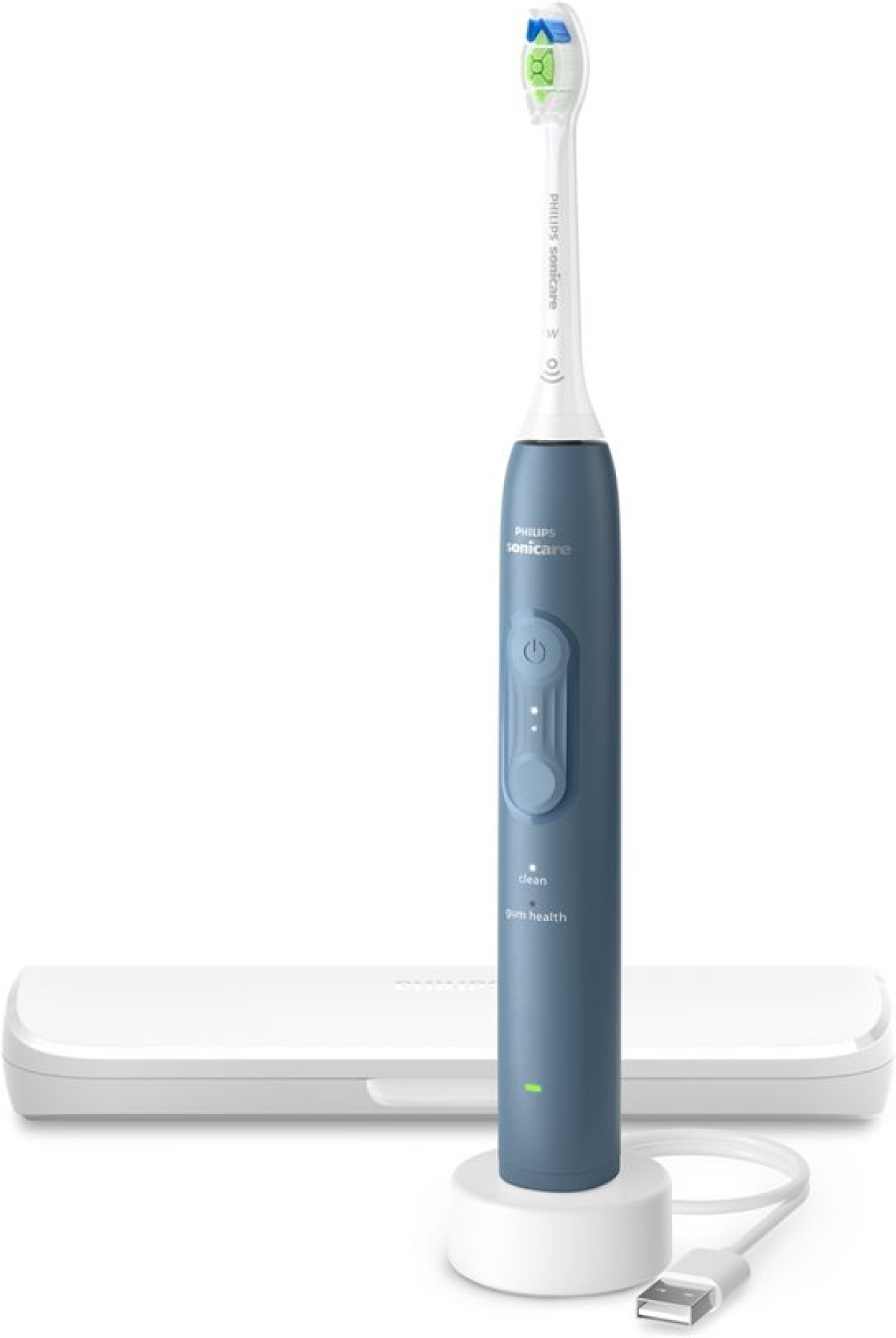 Четка за зъби Philips Sonicare 4100 series HX4043, калъф за пътуване, със сензор за налягане, синна ниска цена с бърза доставка - BestPC.BG