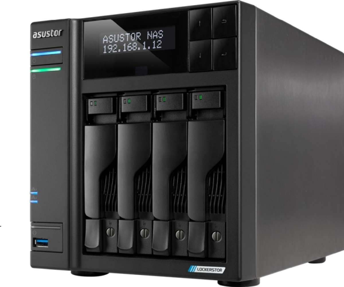 Мрежов сторидж (NAS/SAN) Asustor Lockerstor AS6704T, 4 Bay NAS, Intel Jasper Lake Quad-Core 2.0GHz, 4GB RAM DDR4, 5GbE x 2, M.2 SSD Slotsx4 (Diskless)на ниска цена с бърза доставка - BestPC.BG