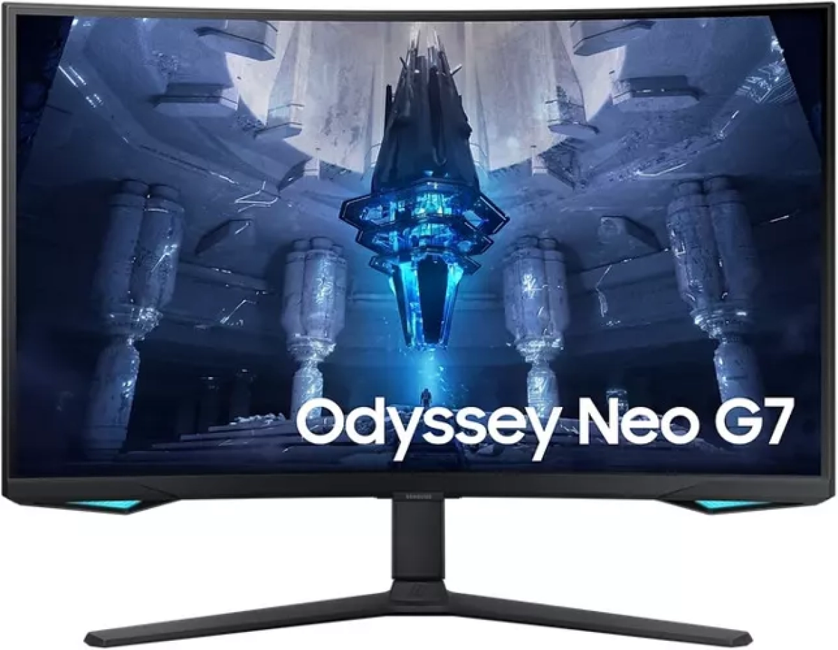 Монитор SAMSUNG Odyssey Neo G7 G75NB 32\'\', VA 4K UHD (3840x2160), 165 Hz, 350 cd/m², 16:9, 1 ms, 2x HDMI, DP 1.4на ниска цена с бърза доставка - BestPC.BG