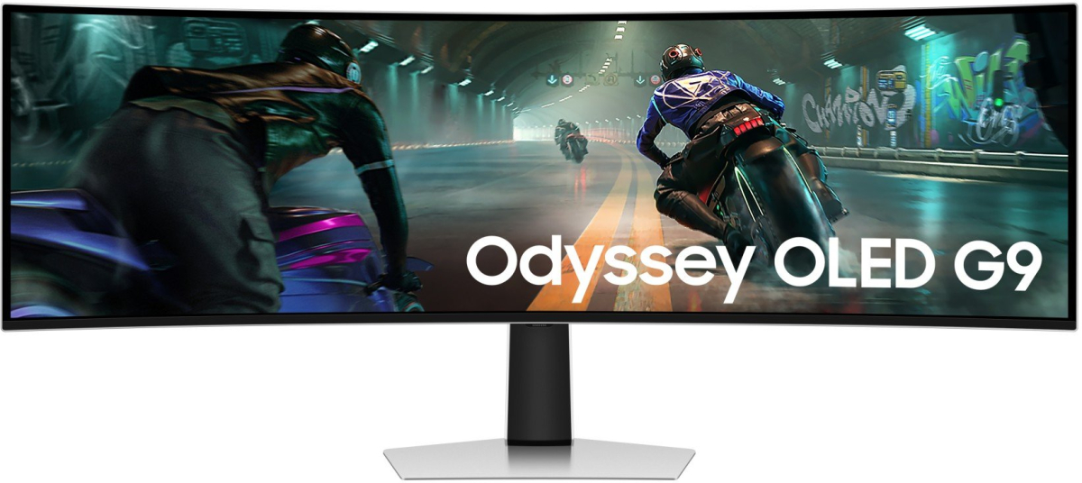 Монитор SAMSUNG LS49DG910SUXEN Odyssey G9, 49\'\' QD-OLED, 5120 x 1440, 144 Hz, 250 cd/m², 0.03 ms, DP 1.4, HDMI, Черенна ниска цена с бърза доставка - BestPC.BG