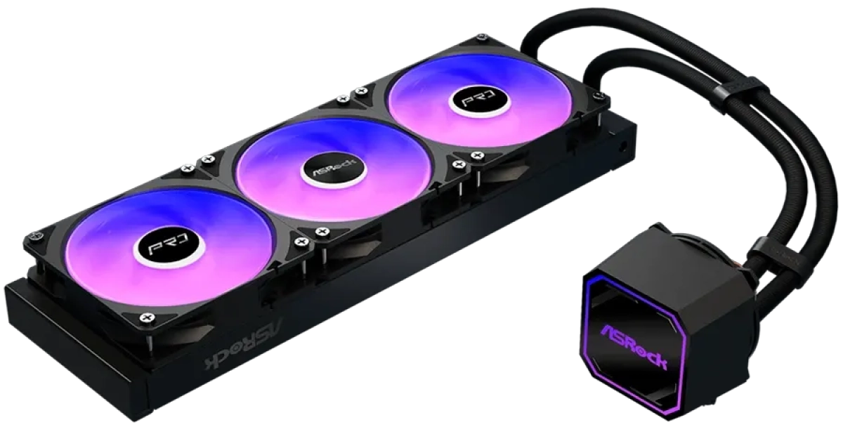 Водно охлаждане Asrock Pro 360 ARGB, 360 mm radiator, AM5, AM4, LGA1851, LGA1700, Черенна ниска цена с бърза доставка - BestPC.BG