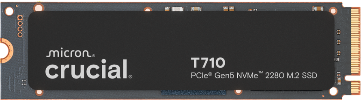 SSD CRUCIAL T710, 4TB, PCIe Gen5 NVMe, M.2 2280, до 14500 MB-s read, 13800 MB-s writeна ниска цена с бърза доставка - BestPC.BG