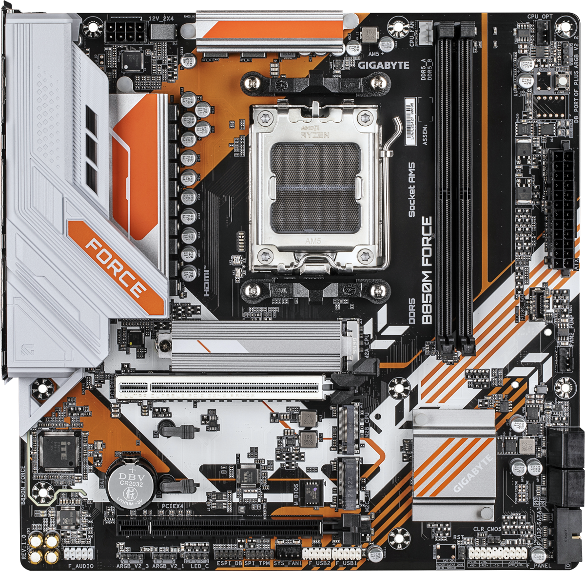 Дънна платка GIGABYTE B850M FORCE, AM5, 2xDDR4, 7000,8000,9000-series, 3xNVMe,на ниска цена с бърза доставка - BestPC.BG
