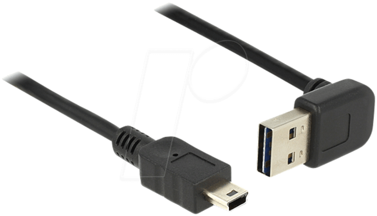 Кабел Delock EASY-USB-A 2.0 мъжко към USB Mini-B мъжко, 1m , черенна ниска цена с бърза доставка - BestPC.BG