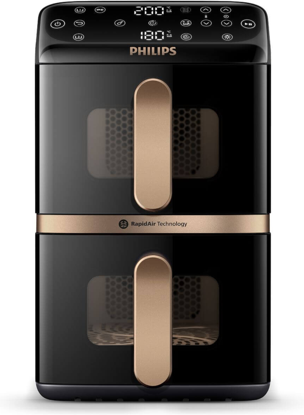PHILIPS Airfryer Серия 4000, Двойни кошници, Сензорен Екран, Черенна ниска цена с бърза доставка - BestPC.BG