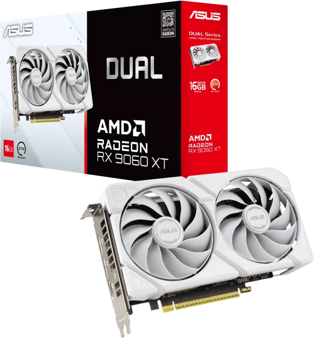 Видеокарта Asus Dual RX 9060XT 16GB GDDR6 Whiteна ниска цена с бърза доставка - BestPC.BG