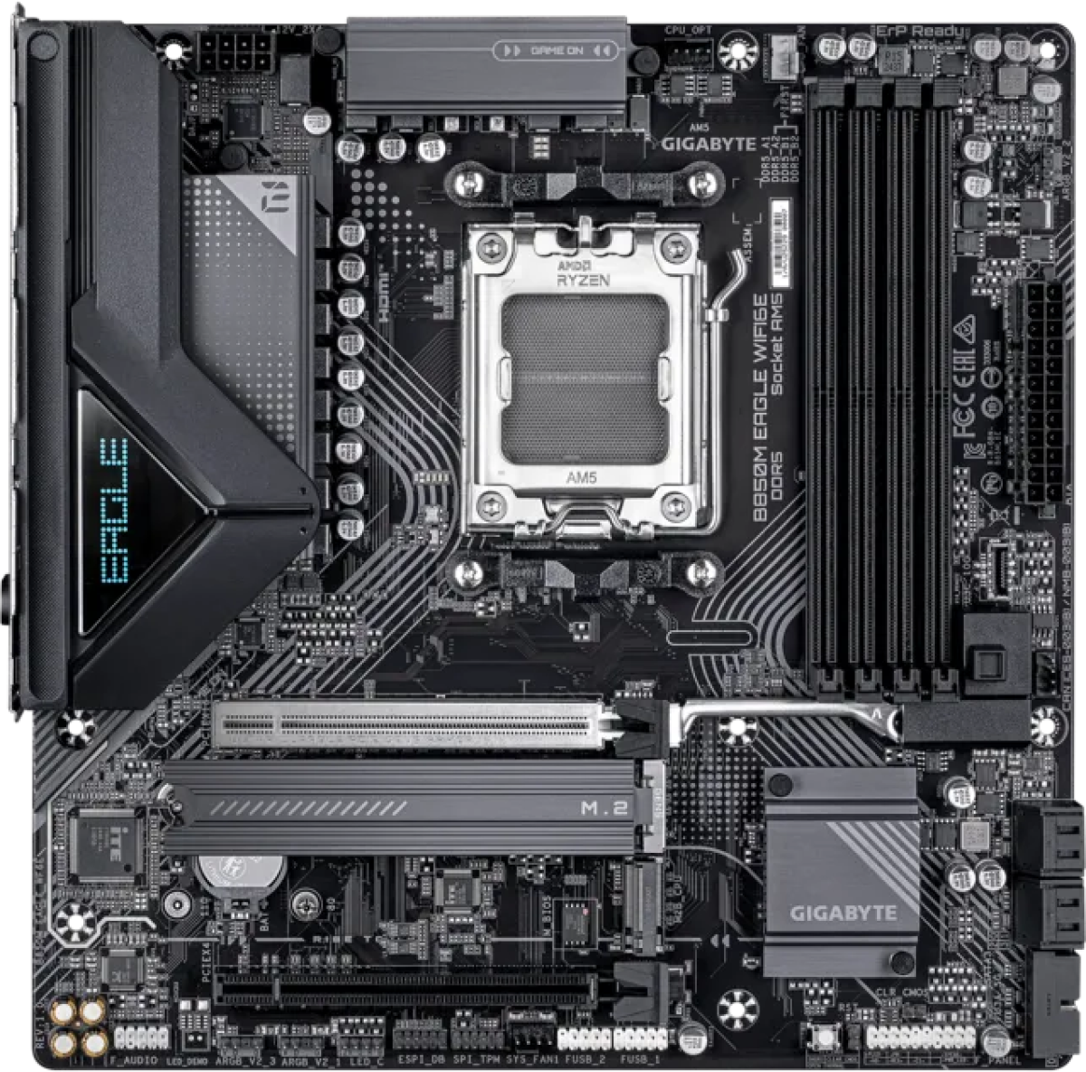 Дънна платка GIGABYTE B850M EAGLE WIFI 6E, AMD AM5, 4x DDR5, 1x HDMI, 2x DP, 2x PCI-E x16, 2x M.2, 4 x SATAна ниска цена с бърза доставка - BestPC.BG