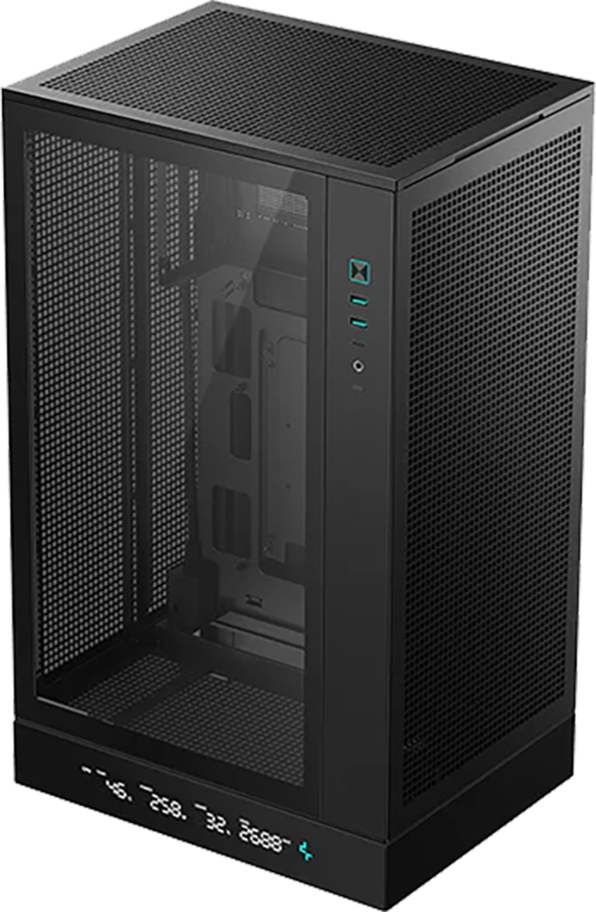 Кутия DeepCool CH270 DIGITAL, Mini Tower, Mini-ITX, 2xUSB3.0, 1xType-C Gen 2, 1xAudio/Mic, черенна ниска цена с бърза доставка - BestPC.BG