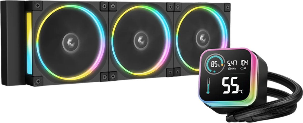 Водно охлаждане DeepCool LQ360 ULTRA ARGB, 360mm - 3x120mm FL12 ARGB Fans, LED Дисплей, LGA1851-1700-1200-115x, AMD AM5-AM4на ниска цена с бърза доставка - BestPC.BG
