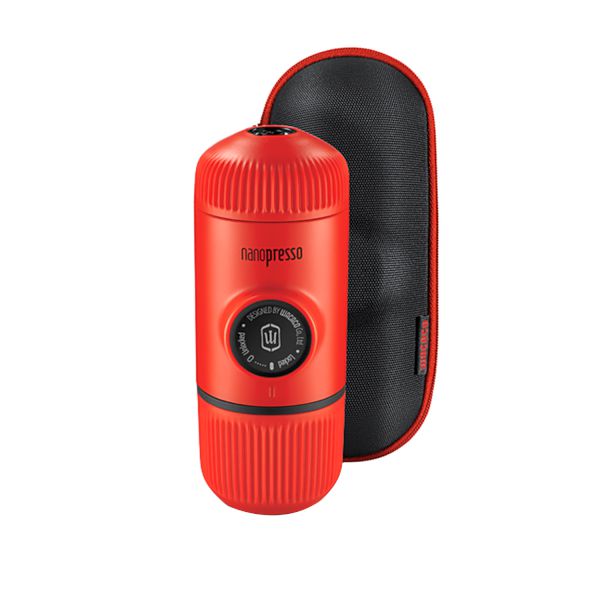 Кафемашина Wacaco Nanopresso + Case, ръчна, за еспресо, 18 bar, 80 мл, компактен размер, червенна ниска цена с бърза доставка - BestPC.BG