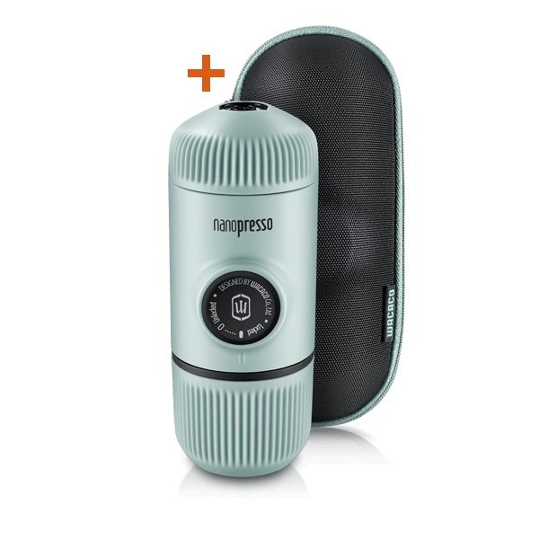 Кафемашина Wacaco Nanopresso Elements Arctic Blue + Case, ръчна, за еспресо, 18 bar, 80 мл, компактен размер, синна ниска цена с бърза доставка - BestPC.BG