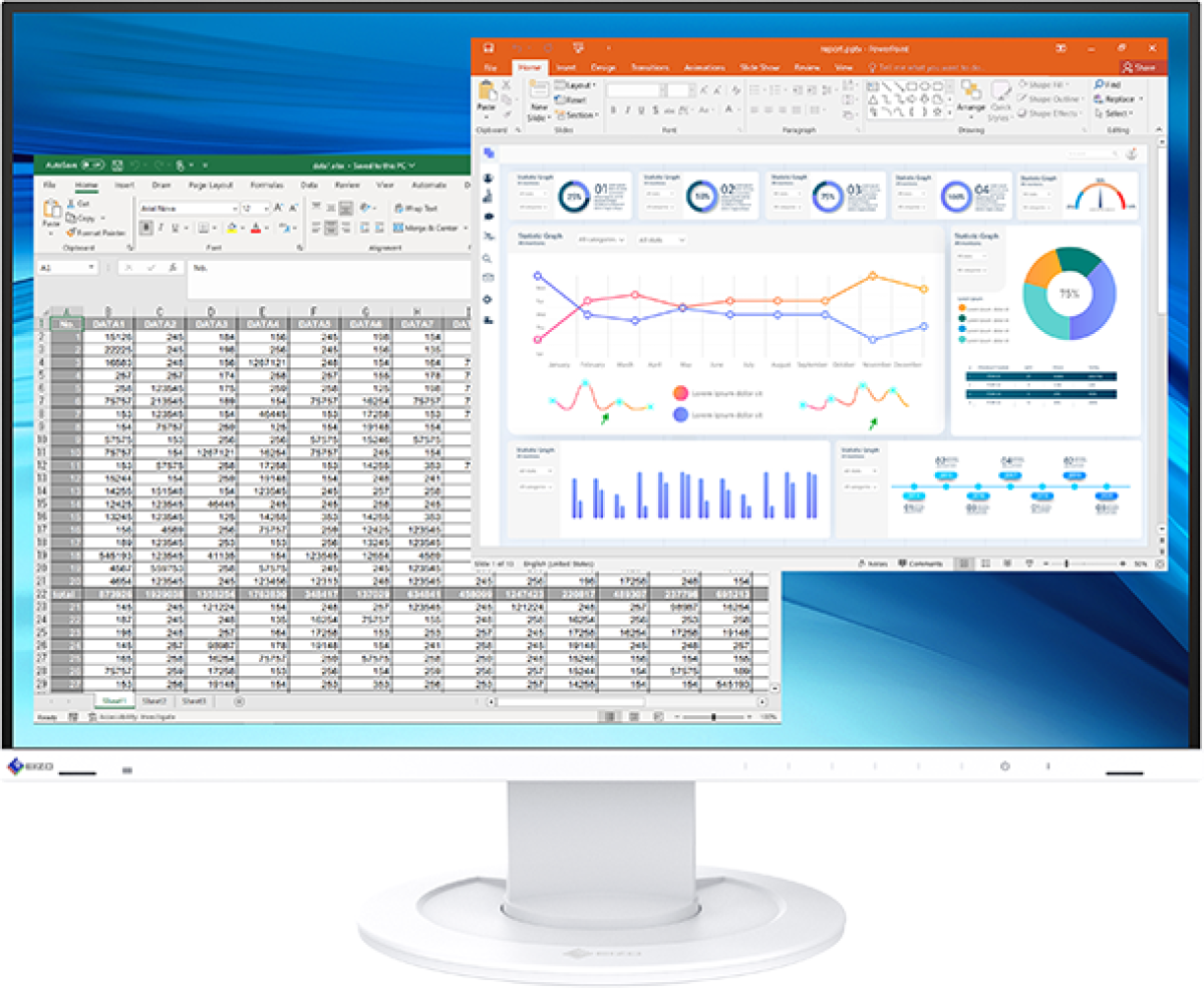 Монитор EIZO FlexScan EV2410R - 23.8" IPS, Wide, FullHD, HDMI, DisplayPort - Бялна ниска цена с бърза доставка - BestPC.BG