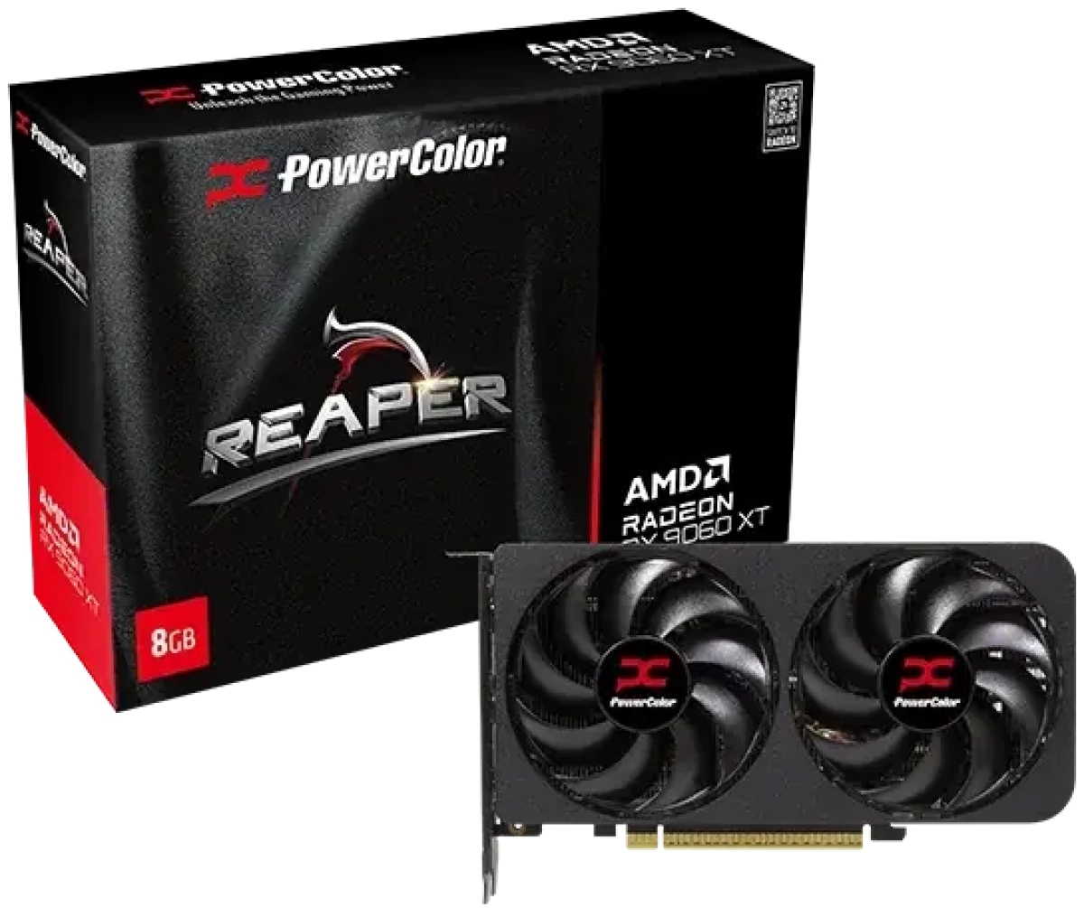 Видеокарта POWERCOLOR Radeon RX 9060 XT 8GB-A, GDDR6, PCI-E 5.0 128-bit, 7680 x 4320, 2x DP, HDMIна ниска цена с бърза доставка - BestPC.BG