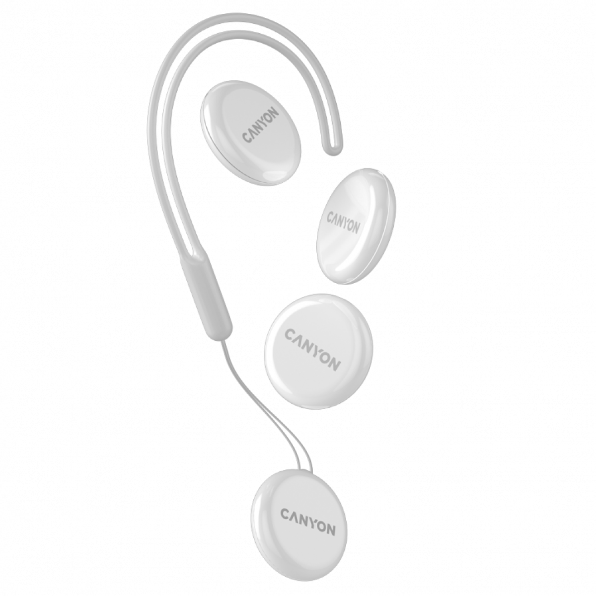 Принадлежност за смартфон CANYON ONTAG 1 Smart Tag, за iOS, Bluetooth тракер, IP66, CR2032 батерия, 4 бр., бялна ниска цена с бърза доставка - BestPC.BG
