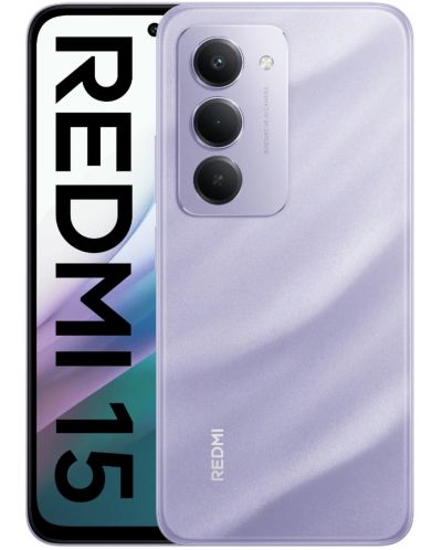 Смартфон Redmi 15, 6.9″ FHD+, Snapdragon 685, 6 GB RAM, 128 GB, 50 MP, 7000 mAh, Sandy Purpleна ниска цена с бърза доставка - BestPC.BG