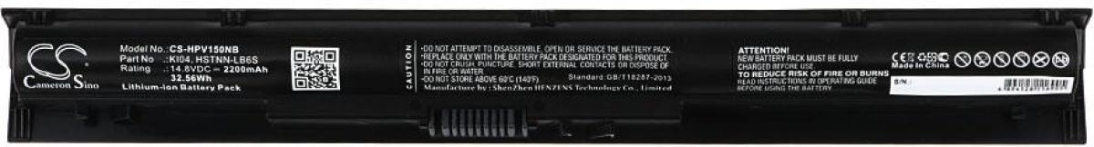 Батерия за лаптоп HP PAVILION 15-AB052UR; Pavilion 14-ab017TX; HSTNN-LB6S TPN-Q158 LiIon 14.8V 2200mAh CAMERON SINOна ниска цена с бърза доставка - BestPC.BG