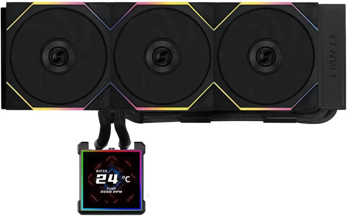 Водно охлаждане Lian Li HydroShift II LCD-S 360TL RGB, 360 mm AIO, 3.4" IPS LCD дисплей, L-Connect 3, черенна ниска цена с бърза доставка - BestPC.BG